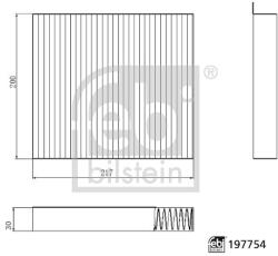 FEBI Filtru Habitaclu Polen Maxus T60 T60 Max V80 2.0d/Electric 01.17- MAXUS T60/T60 MAX/V80 2.0D (FE197754)
