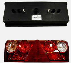 ASPOCK Lampa Spate Stanga Europoint Ii (24v Reflector Triunghiular Conector: 4x Superseal 2pin/Amp 7pin Baioneta Led-uri (A25-6030-501)