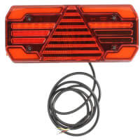 WAŚ Lampa Spate Stanga (led 12/24v cu Semnalizare cu Lumini Frana Lumini Parcare/Pozitie Reflector Triunghiular Garda (1835 DD L W249DD)