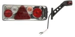TRUCKLIGHT Lampa Spate Dreapta (led 24v Reflector Triunghiular cu Lampa cu Brat de Extensie Conector: Spate 7pin Lampa Led cu Brat (TL-UN044R)