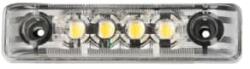HELLA Lampa Gabarit Dreapta/Stanga Alb Led Inaltime 11mm Latime 65mm Adancime 16mm Bolt/Pentru Sistem de Cremaliera 12v (2PG357 010-021)