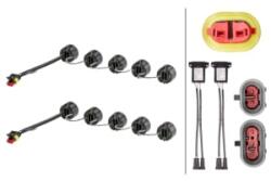 HELLA Set Luminos de Zi 12/24v Led (functii Aditionale: Lampi de Pozitie Lumini de Zi (2PT010 458-711)