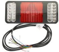 HELLA Lampa Spate Stanga (led 24v Alb/Rosu/Transparent cu Semnalizare Lampa Anti-ceata Lampa Mers Inapoi cu Lumini Frana (2VP345 900-131)