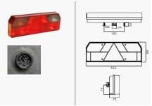 ASPOCK Lampa Spate Dreapta Europoint I (reflector Triunghiular Garda Laterala Conector: Rear 7pin (A25-5400-507)