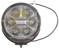 WESEM Farul Universal Dreapta/Stanga (raza Lunga Led 12/24v 3 27w Diametru 220mm Alb Aluminiu Negru Lampi de Pozitie Lungime (LUM1.50800.01)