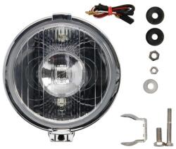 WESEM Farul Universal Dreapta/Stanga (raza Lunga H3/T4W 12/24v Diametru 190mm Transparent Plastic Negru Lampi de Pozitie Rama (0668.43510.01)