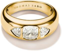 Thomas Sabo TR2525-414-14-56 Ring with faceted white zirconia stones Gold-plated Ladies, női