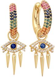 Ania Haie EST048-12 Hoop Earrings Rainbow Evil Eye + 1 x 2-Pendant Set, női