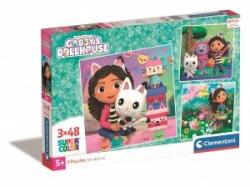 Clementoni Gabbys Dollhouse puzzle 3x48pcs