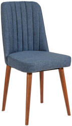 Hanah Home Chair Walnut Dark Blue Vina 1048 - Dark Blue, Walnut (869VEL5138)