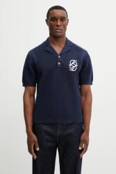 Drôle de Monsieur pamut póló Polo Maille Monogramme - sötétkék S