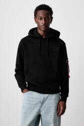 Alpha Industries kapucnis melegítőfelső férfi pamuttal - fekete L - answear - 35 990 Ft