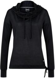 super. natural Дамски вълнен пуловер super. natural Women's Funnel Hoody - Jet Black (117-0865-0212)