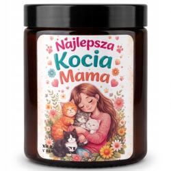 MamasiCandle Szójagyertya Macska Mama Születésnap, Ajándék, Ajándék, Illatos 200ml