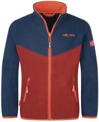 TROLLKIDS Детско поларено яке Trollkids Kids Oppdal Jacket XT Fleece jacket - Carmin Red / Mystic Blue / Flame Orange - размер 110 (EU) (703-2397-2414)
