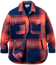 Passenger Дамска риза с копчета Passenger Women's East Recycled Polar Fleece Shirt - Rich Navy / Red Ochre Check - размер XS (133-1224-0511)