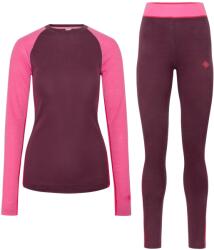 Kari Traa Дамско мериносово термобельо Kari Traa Women's Kaia Set Merino base layer - Wine (115-2569-0414)