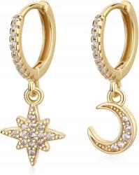  14K arany mini lógós fülbevaló (785560600203)
