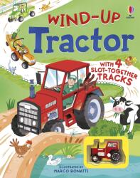 Usborne Wind-up Tractor - Carte interactivă cu tractor pentru copii 3+ ani, Usborne (9781836046356)