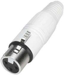  Conector XLR mamă Adam Hall Connectors 7931, 3 pini, alb (59618)