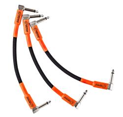 Ortega Guitars Patch Cable 18cm Jack-jack cotit, Economy Series OECPA3-06 (61801)