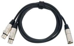 Kirlin Cablu XLR tata la 2 XLR mama Kirlin Y-301-06 BK (503902)