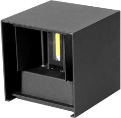 Techstar Aplica LED de perete Interior/Exterior Techstar®, Putere 12W, Culoare Lumina 4000K, 1100 lm, 10x10 cm, IP 65, Negru (SKU2830)
