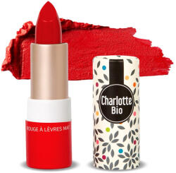 Charlotte Bio Ruj BIO mat Vrai Rouge, cu unt shea, ulei ricin si unt jojoba Charlotte Bio (11361)