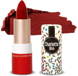 Charlotte Bio Ruj BIO mat Coquelicot, cu unt shea, ulei ricin si unt jojoba Charlotte Bio (11364)