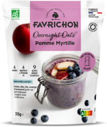 Favrichon Cereale fara zahar BIO din ovaz, cu mar si afine(preparare peste noapte) Favrichon (11894)