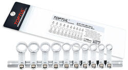 TOPTUL Cheie Inelară Dublă Set 10 Buc 12pt / Patrat: 10 11 12 13 14 15 16 17 18 19 Mm Bar (GAAG1011) Trusa unelte
