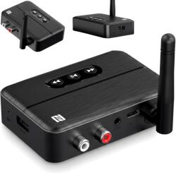 Techstar Adaptor RX Receptor Audio Bluetooth 5.4 Techstar® M60, Imperechere NFC, AUX + RCA, Redare USB, Type-C, Flash Drive, Microfon Integrat, HiFi, 10m (SKU3640)