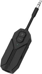 Techstar Transmitator si Receptor Audio Techstar M126 cu Bluetooth 5.4, Wireless, Portabil, Compatibil TV, PC, Boxe, Casti, Aux 3.5mm, Baterie Reincarcabila, Dual Mode TX/RX, Negru (SKU3268)