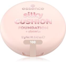 essence silky CUSHION FOUNDATION alapozó sminkszivaccsal közepes fedésű árnyalat 100 12 g