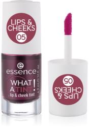 essence WHAT A TINT! folyékony arcpír és szájfény árnyalat 05 Velvet Berry 4.9 ml