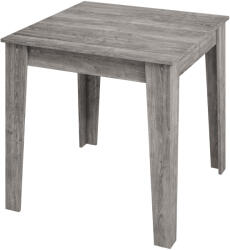 HomCom Masă de Sufragerie pentru 4 Persoane, Masă de Bucătărie Pătrată 80 x 80 x 75 Cm cu Piciorușe Antiderapante, Gri cu Efect de Lemn | Aosom Romania (83A-612V00GW)