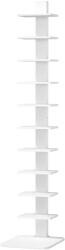 HOMCOM Bibliotecă Verticală cu 11 Rafturi, Structură din Oțel, Economie Spațiu, 34, 5x41, 5x163, 5 cm, Alb | Aosom Romania (836-667V00WT) Biblioteca