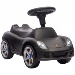 AIYAPLAY Mașinuță de Împins pentru Copii cu Licență Porsche, Claxon, Faruri și Sunet de Pornire, PP, Negru | Aosom Romania (370-481V00MK)