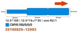 Niimbot A2K18638501 kábelcímkék RXL 12, 5x109mm 60db Kék D11 és D110 készülékekhez (A2K18638501)