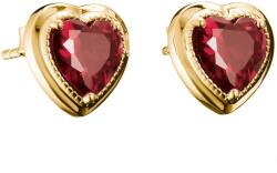 Thomas Sabo H2344-414-10 Stud earrings Heart garnet red Elyndra Gold-plated 10, 5mm Ladies, Femei