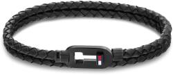 Tommy Hilfiger Brățară dublă neagră din piele 2790386 17, 5 cm