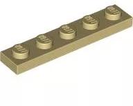 LEGO® 78329c2 - LEGO világos krémszínű (tan) lap 1 x 5 méretű (78329c2)