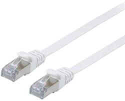 Equip Patch Cord Equip Flat, U/FTP, Cat. 6A, 0.5 m, White (607617)
