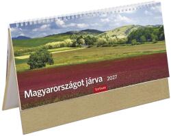 TOPTIMER Asztali naptár képes TOPTIMER T056 álló fehér lapos Magyarországot járva bézs 2027 T560T-007 (T560T-007)