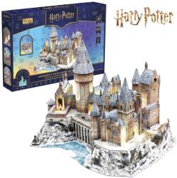 CubicFun - Puzzle 3D cu LED Harry Potter Castelul Hogwarts in zapada 202 piese - CU540312 (CU540312)