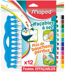 Maped Marker'Peps Innovation Szárazon Törölhető Filctoll Táblához és Fehértáblához - Közepes Hegy - 12 db (741845)