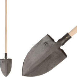 Strend Pro Lopată, Strend Pro Garden Gardex, cap ascuțit, gri închis, cap din oțel călit, coadă dreaptă din lemn Lopata