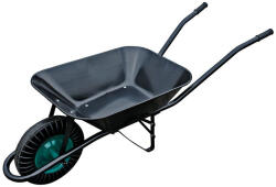 Strend Pro Roabă, Strend Pro Garden, negru, 60 l, roată plină Bantam fără pană, cuvă din oțel lăcuită, mâner PVC, demontată