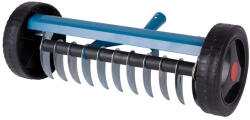 Strend Pro Cap de greblă pentru grădină, Strend Pro Garden R152W, albastru, cu 11 dinți, oțel, pentru plivit, aerator pentru gazon, cu roți, fără coadă Grebla