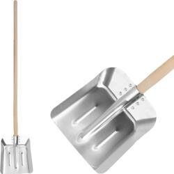 Strend Pro Lopată, Strend Pro Garden, argintiu, 120 cm, 26 x 29 cm, cap din aluminiu, coadă din lemn, dreaptă Lopata